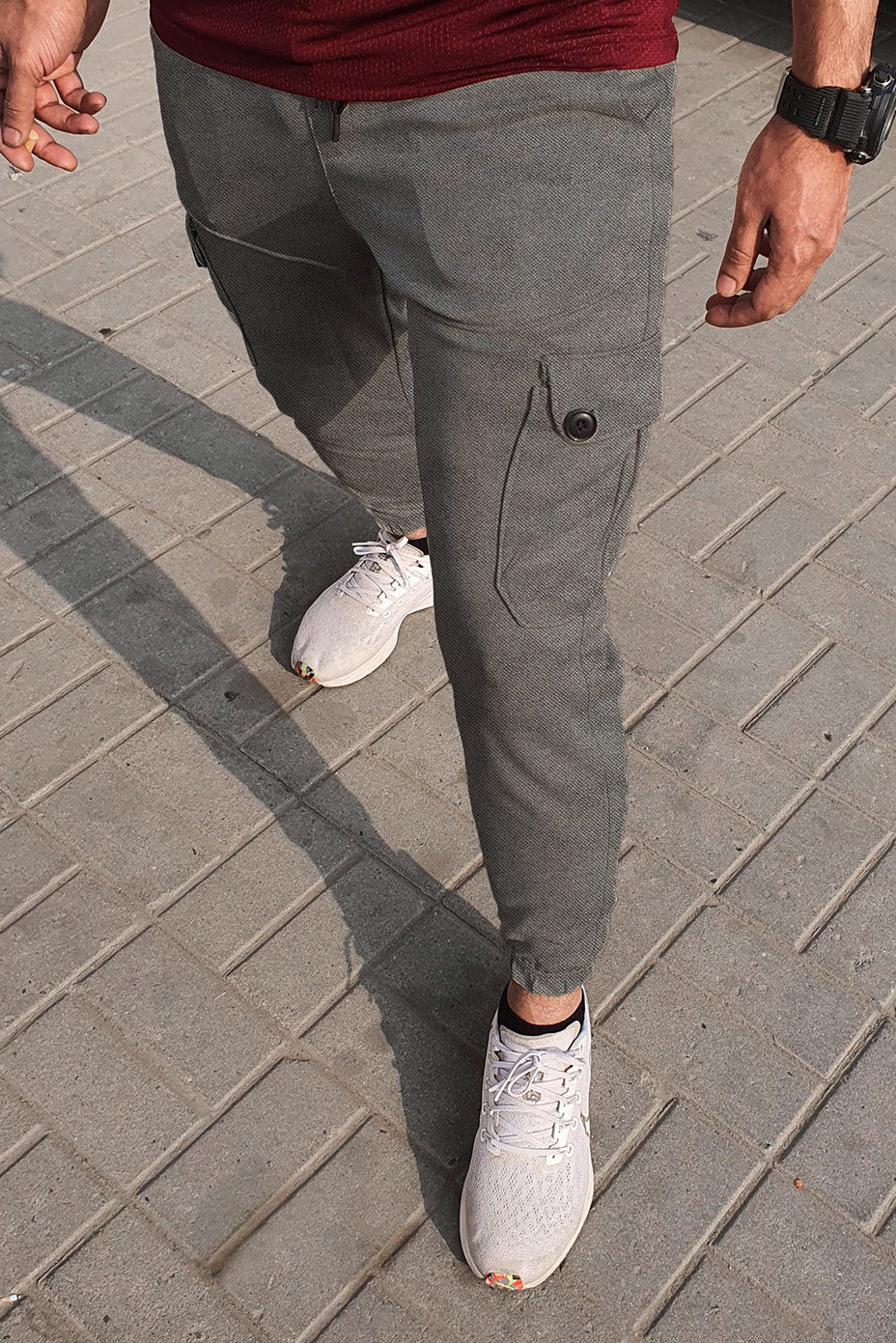 6 Pocket Cargo Trouser-Dark Grey