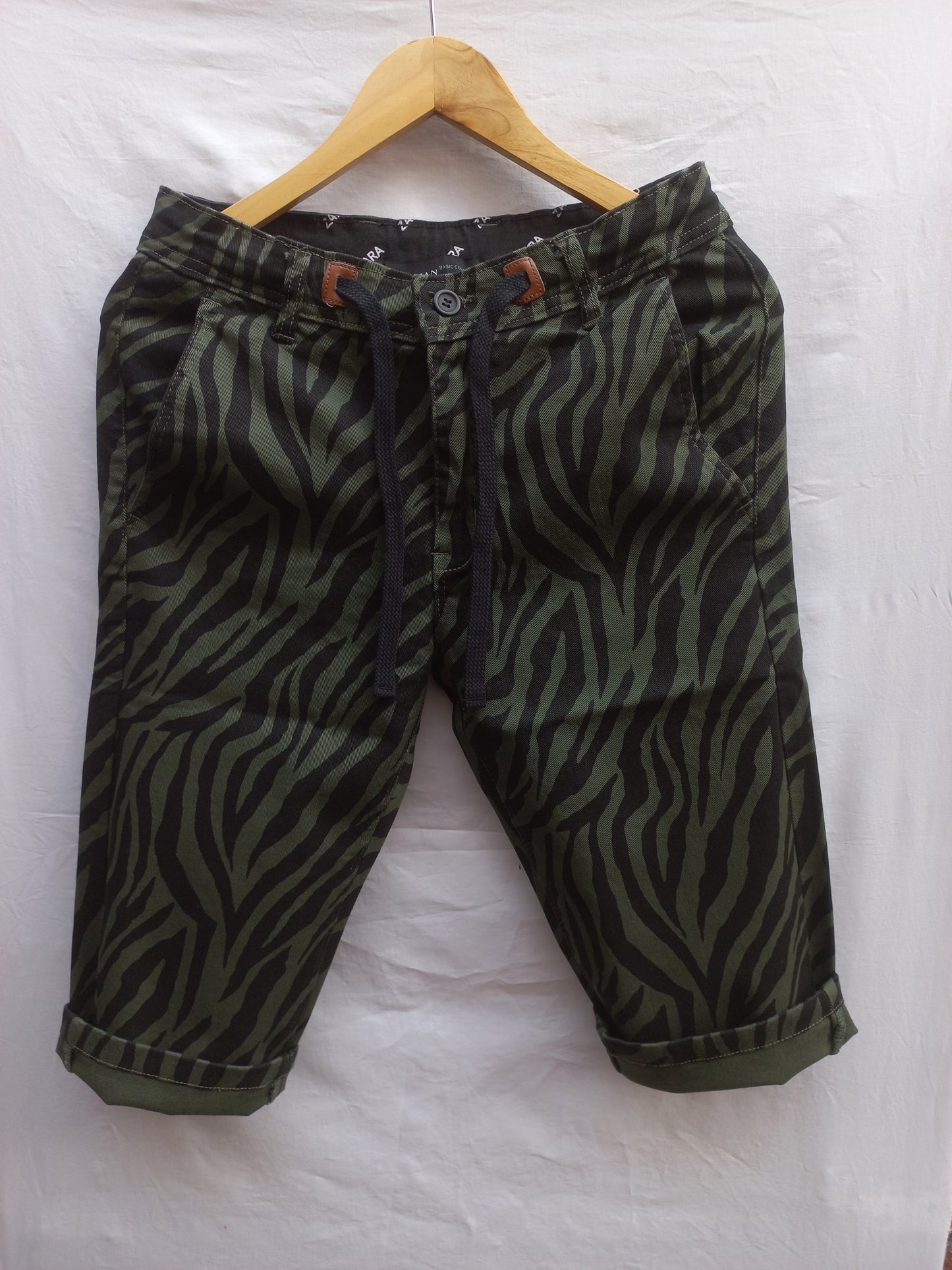 Camo Zebra Green Print Short