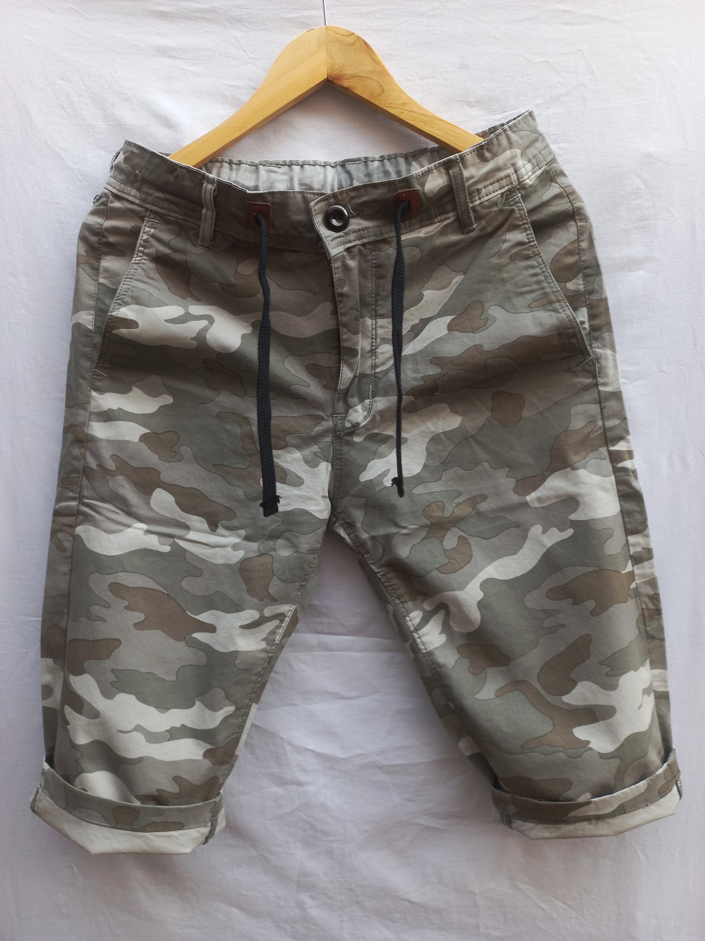 Solider Grey Print Short