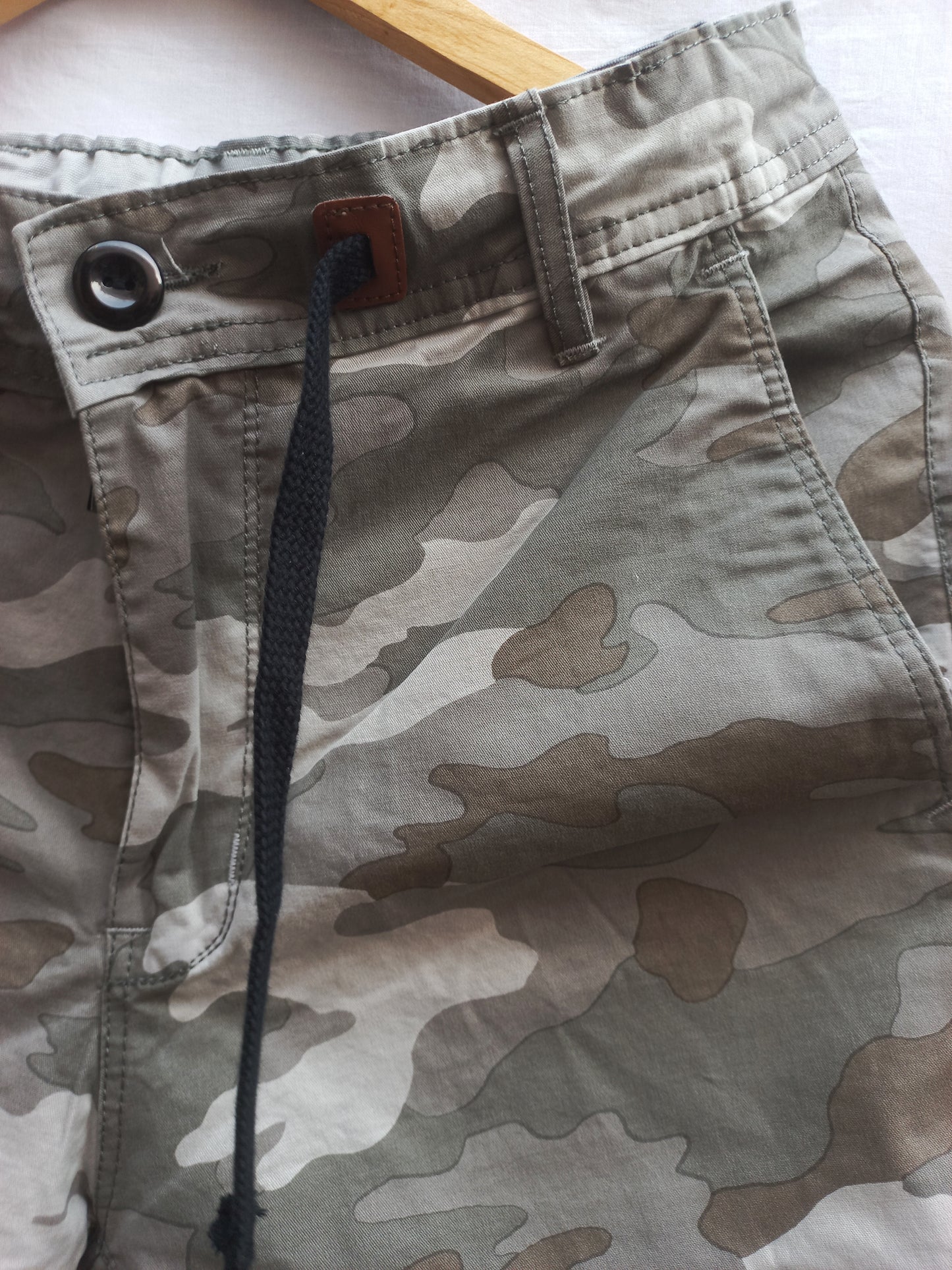 Solider Grey Print Short