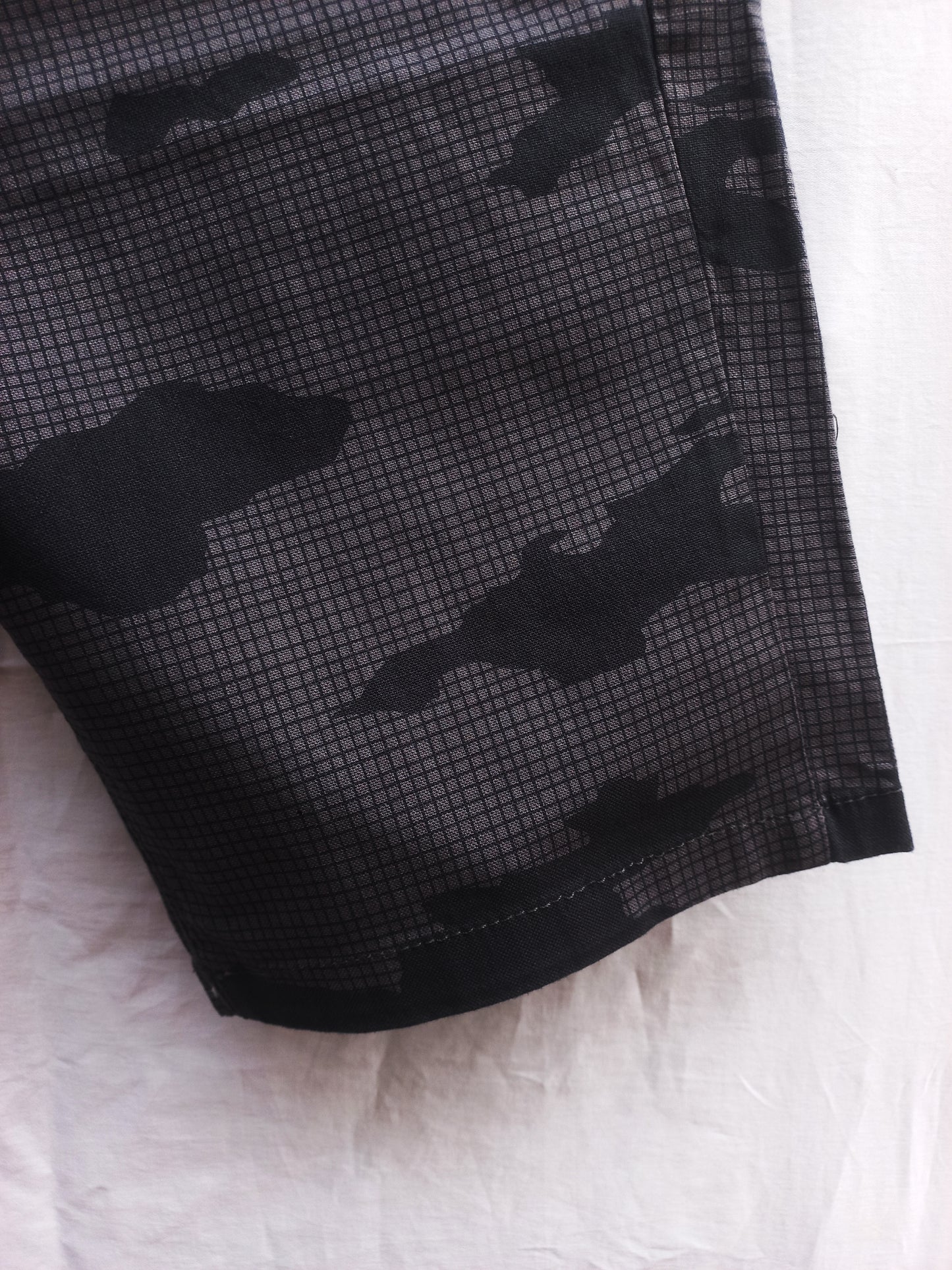 Solider Black Camouflaged Short