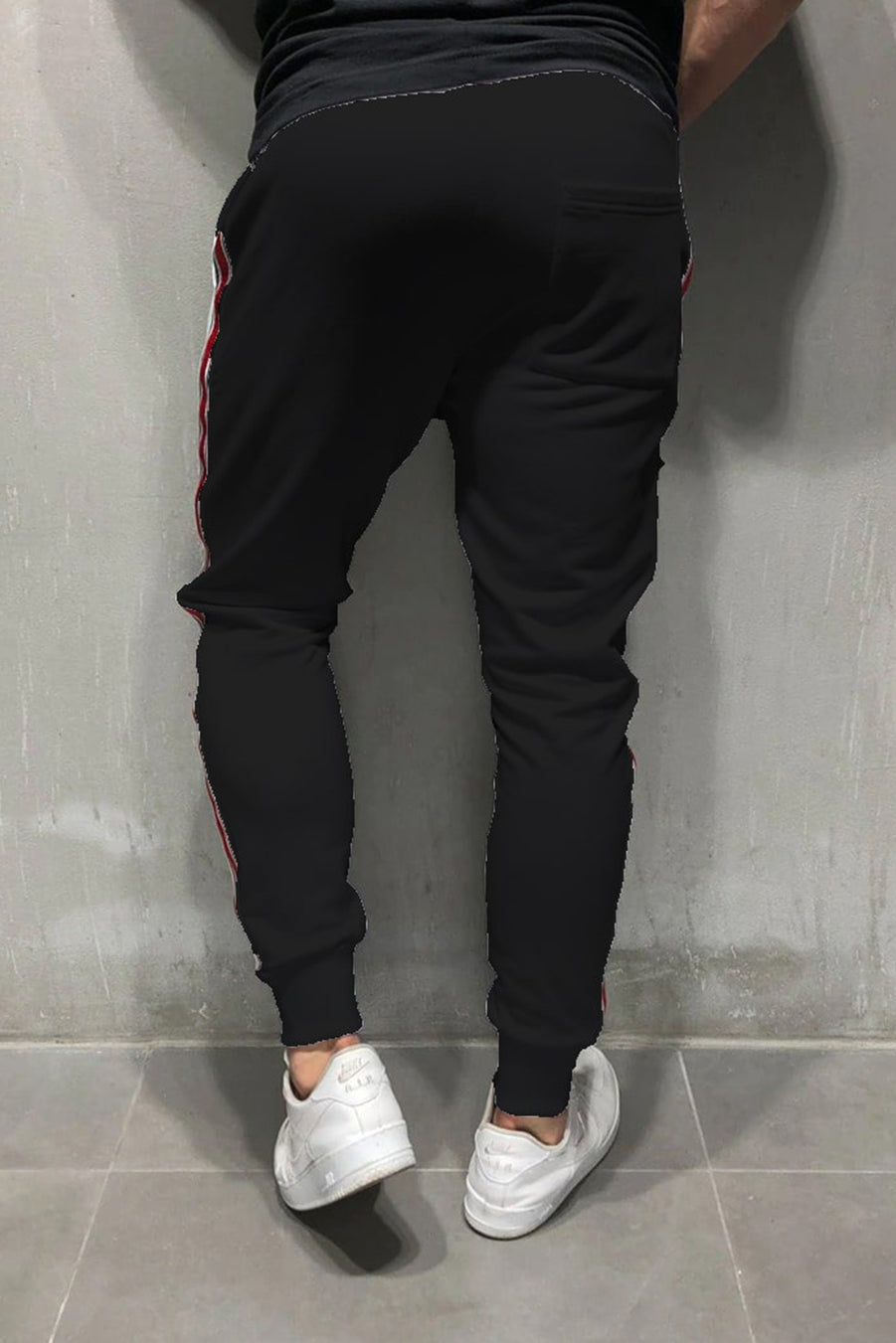 Casual Imported 1 Leg Panel Trouser Export Quality-Black