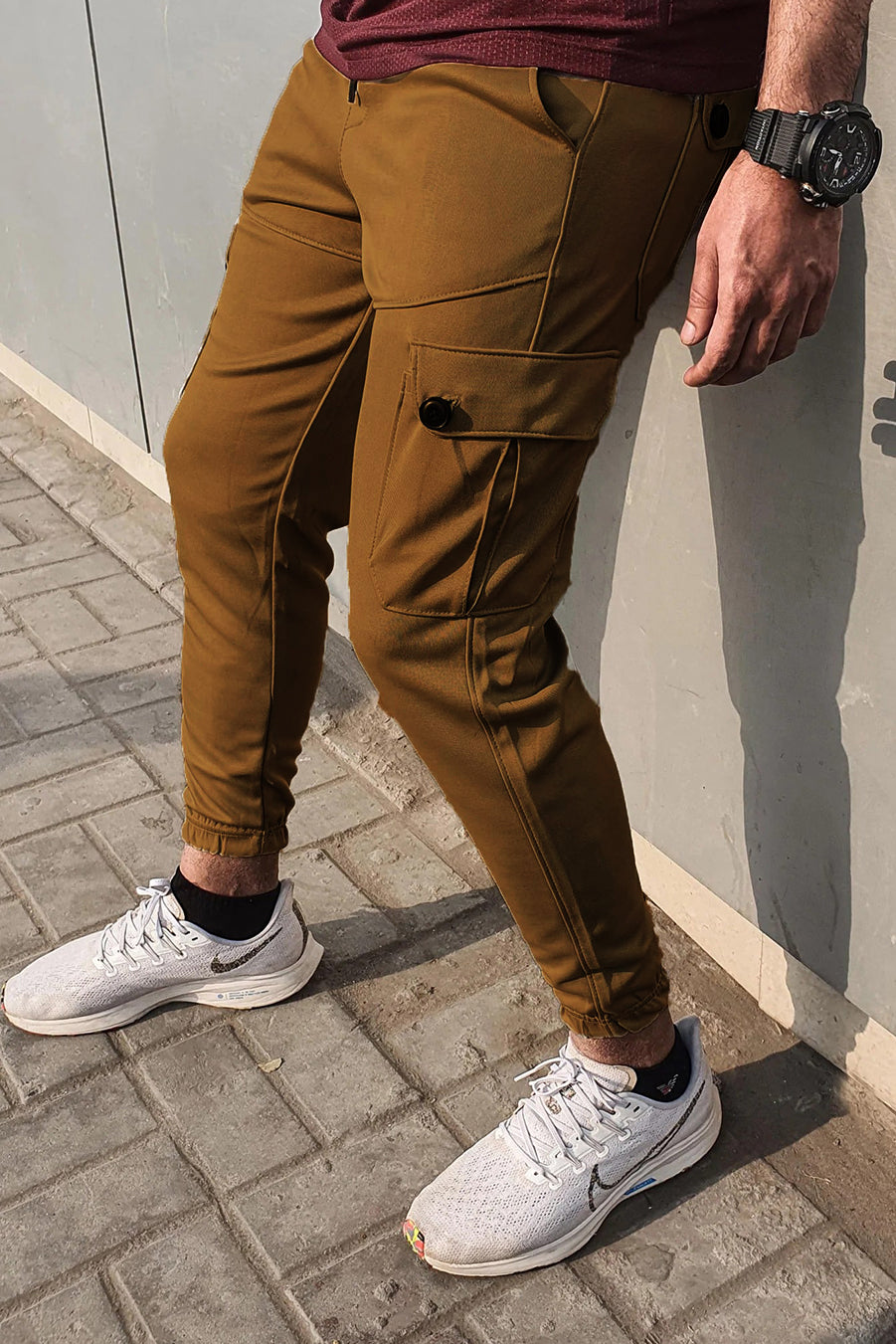6 Pocket Cargo Trouser-Camel – IT Textile