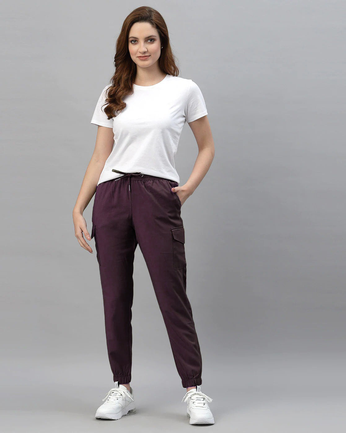 6 Pocket Cargo Trouser-Burgundy