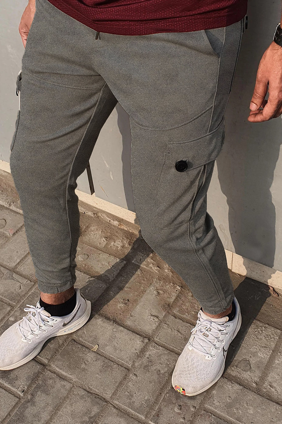 6 Pocket Cargo Trouser-Dark Grey