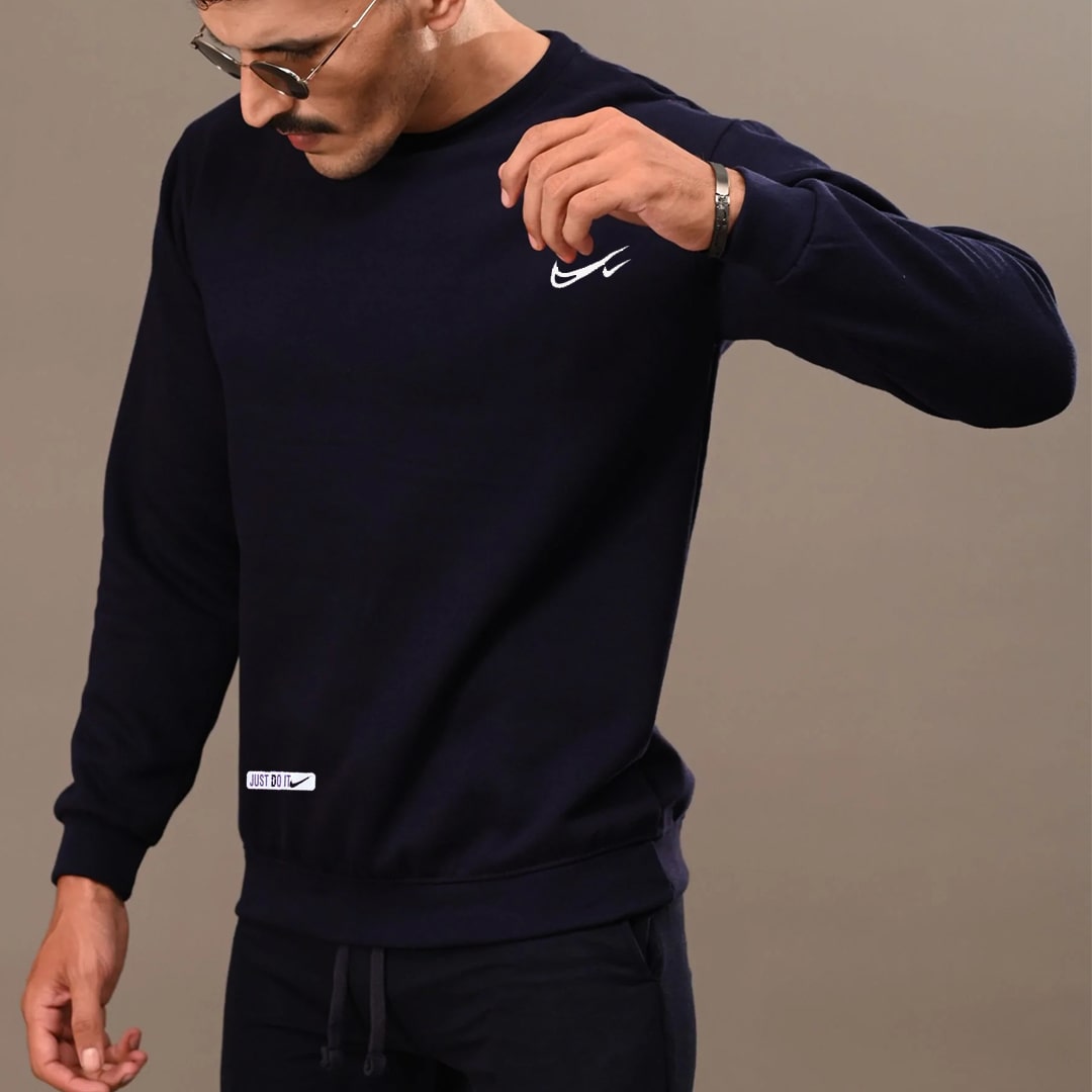Casual Nike Sweatshirt Export Quality-Blue