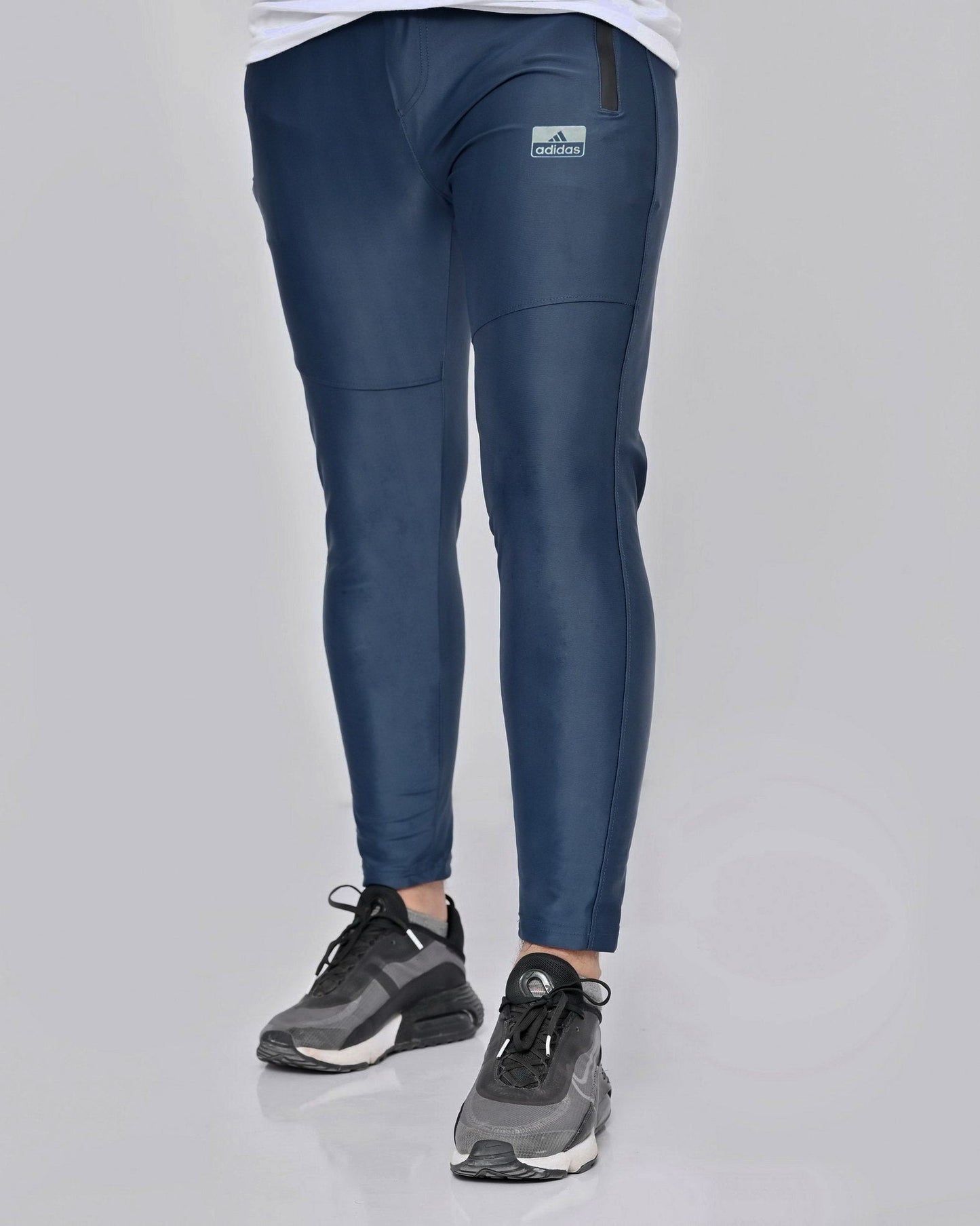 Men Casual Adidas Super Stretchable Imported Trouser-Blue Sea