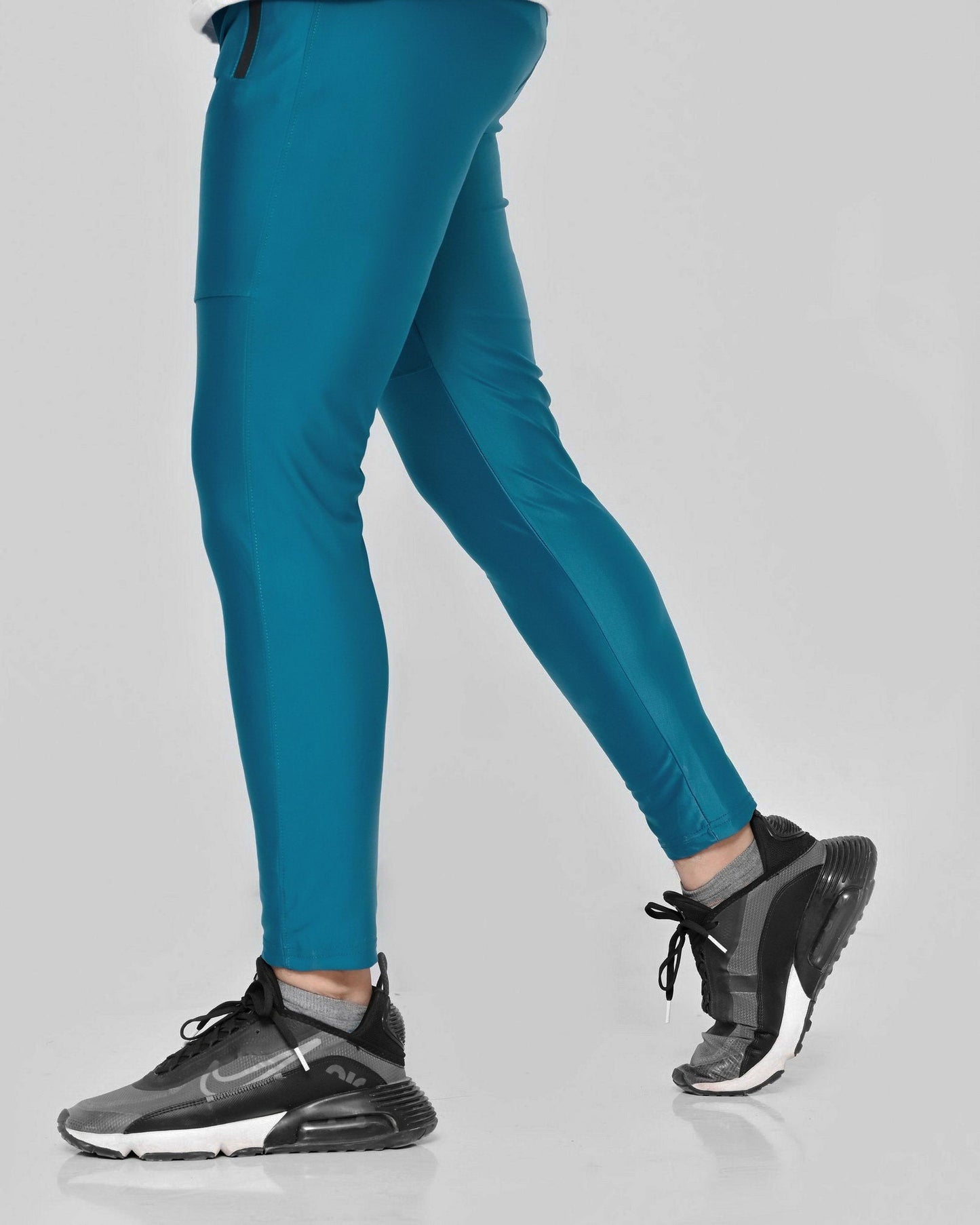 Men Casual Nike Jordan Super Stretchable Imported Trouser-Teal Blue