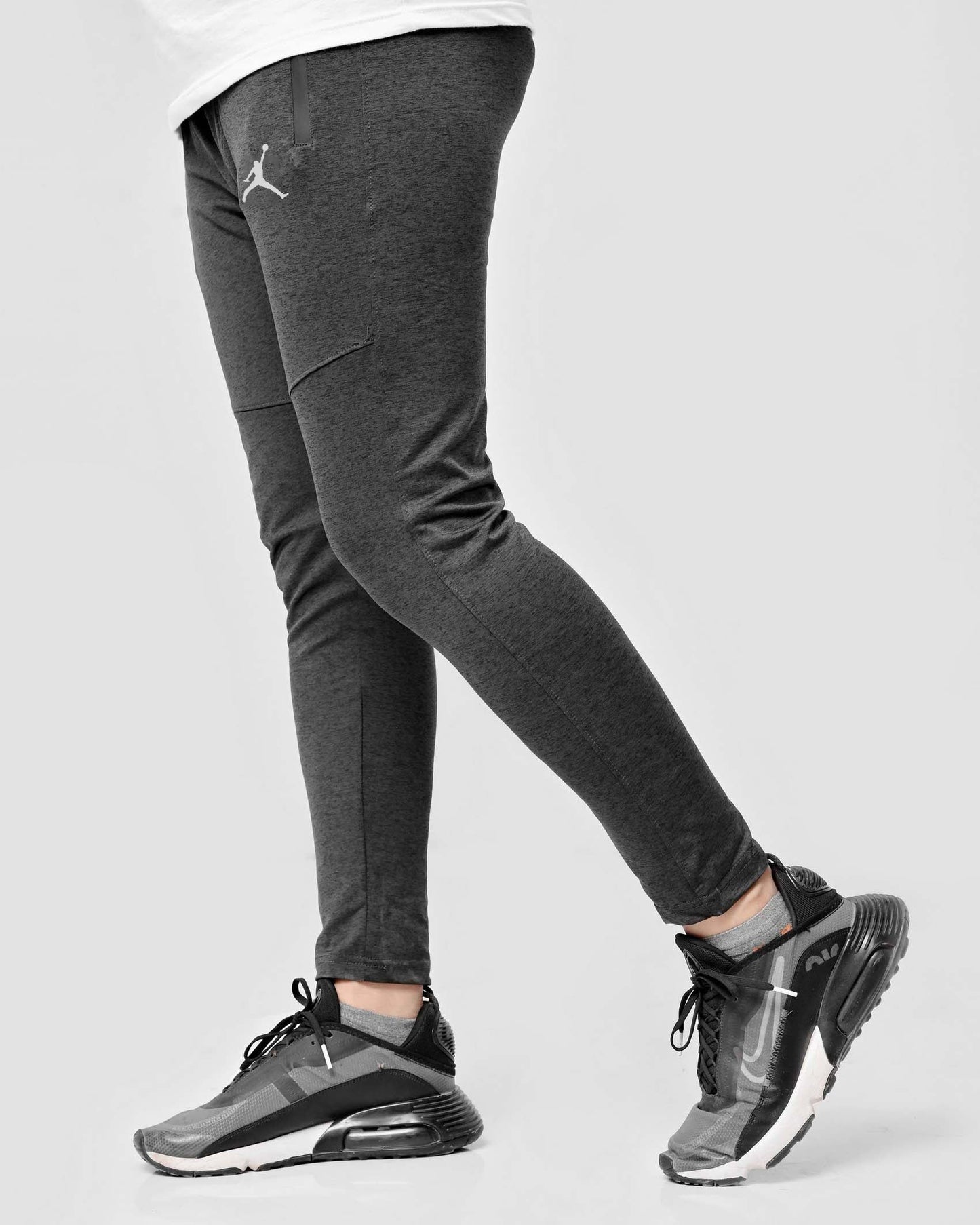Men Casual Nike Jordan Super Stretchable Imported Trouser-Grey