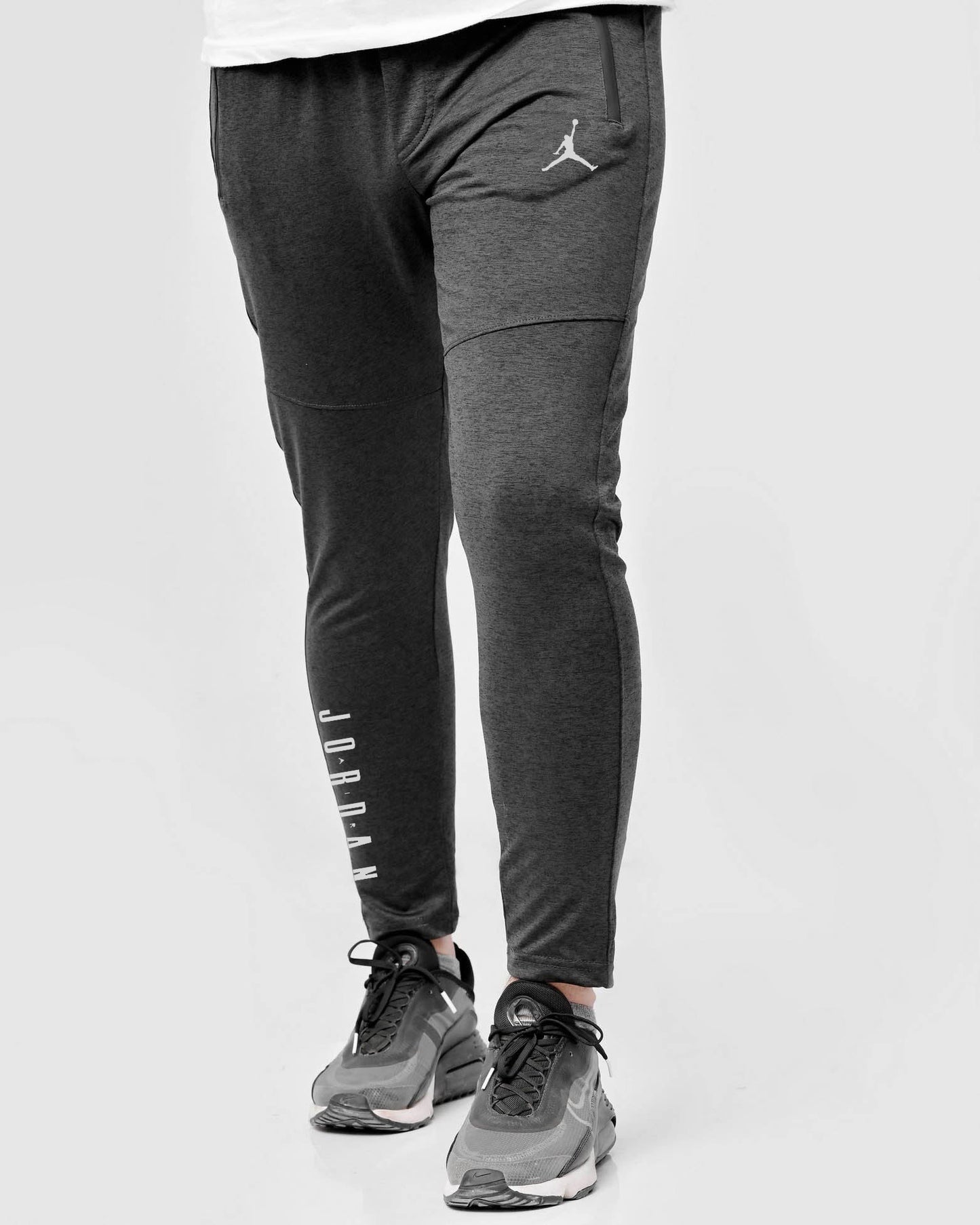 Men Casual Nike Jordan Super Stretchable Imported Trouser-Grey