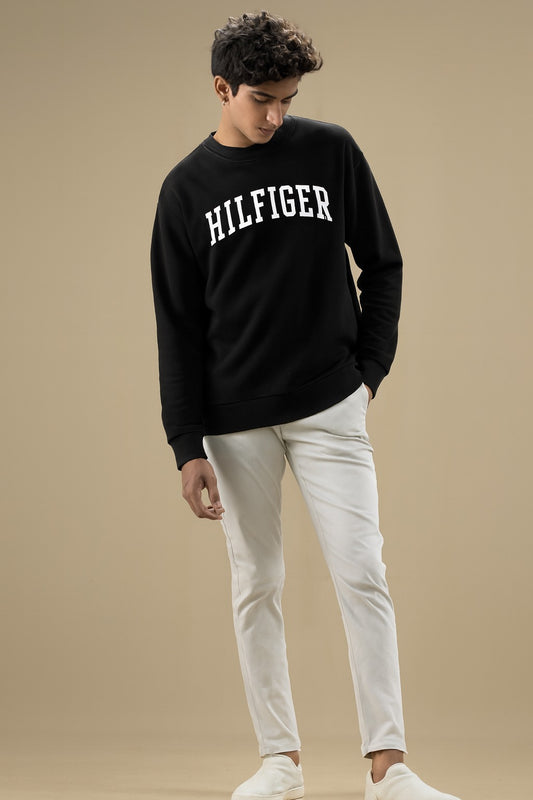 Casual Tommy Hilfiger Sweatshirt Export Quality-Black