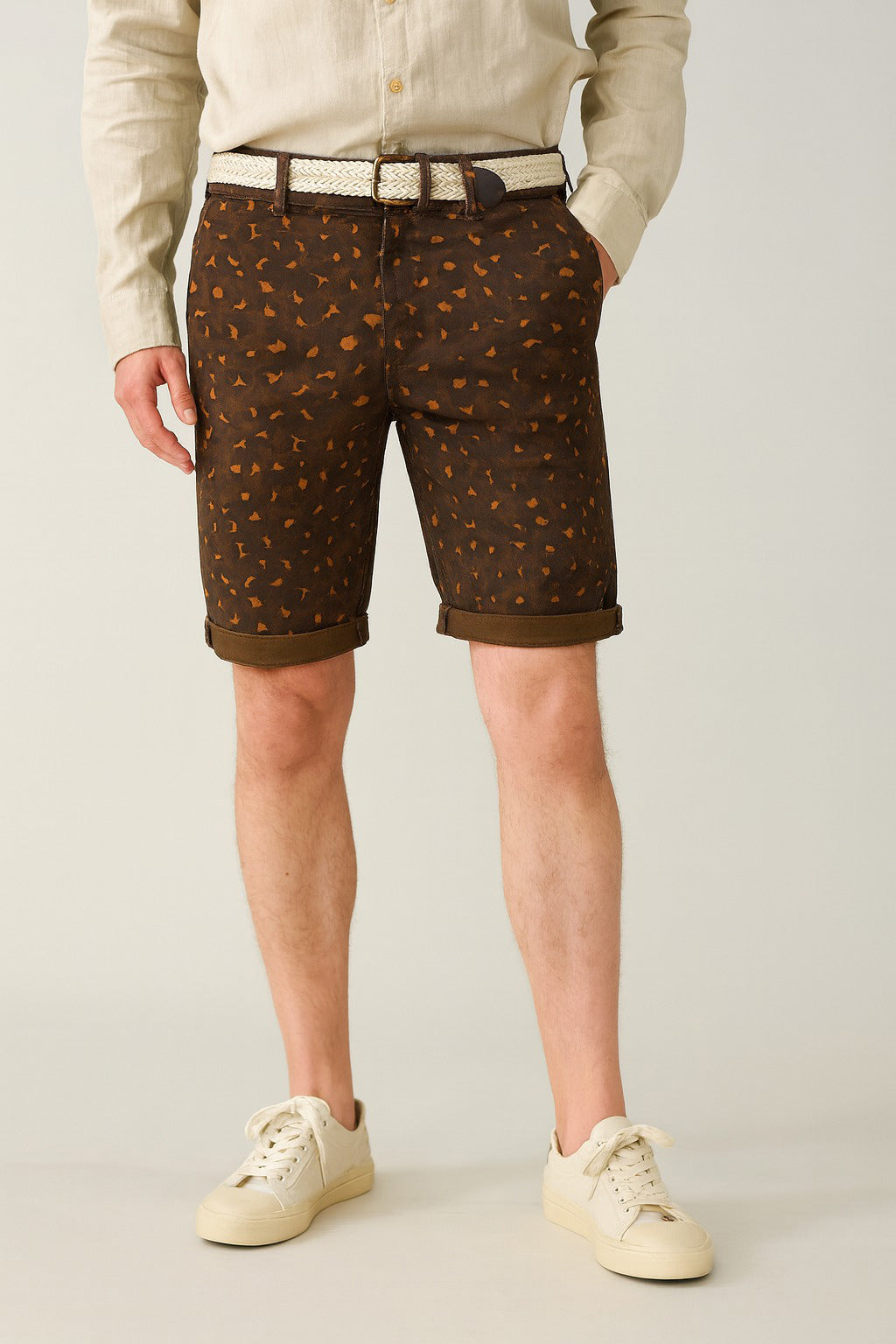 Cheetah Print Choco Camouflaged Short