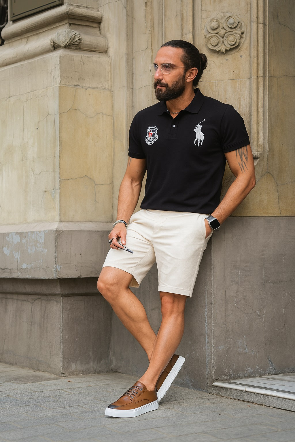 Men Polo Shirt Export Quality- Black