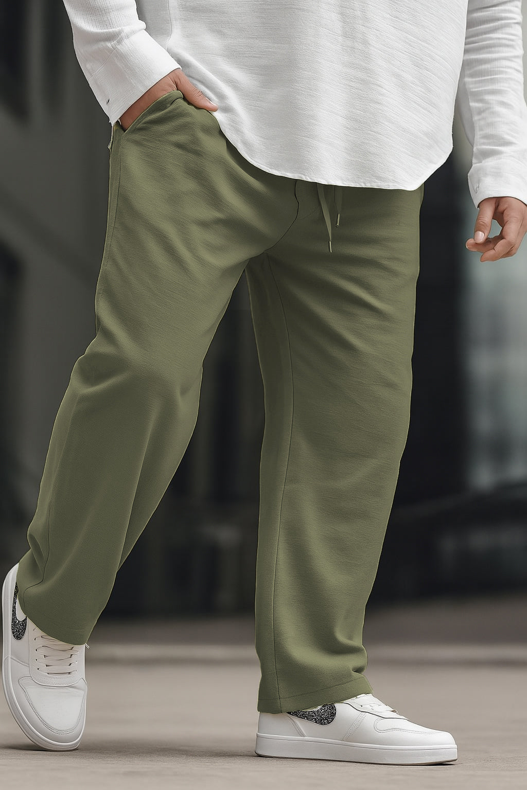 Imported Loose Bottom Trouser-Fabince