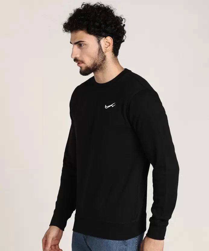 Casual Nike Sweatshirt Export Quality-Black