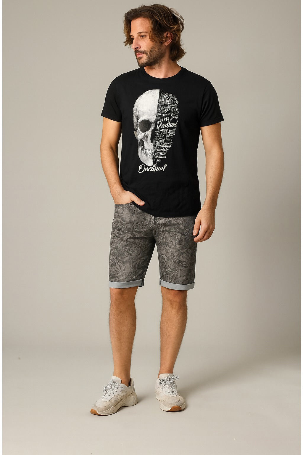 Casual Camouflaged Leaves Patter Short