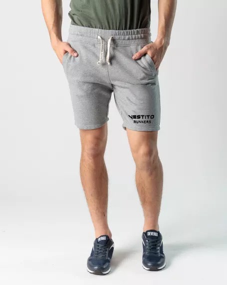 Grey Slim Fit Runner Short