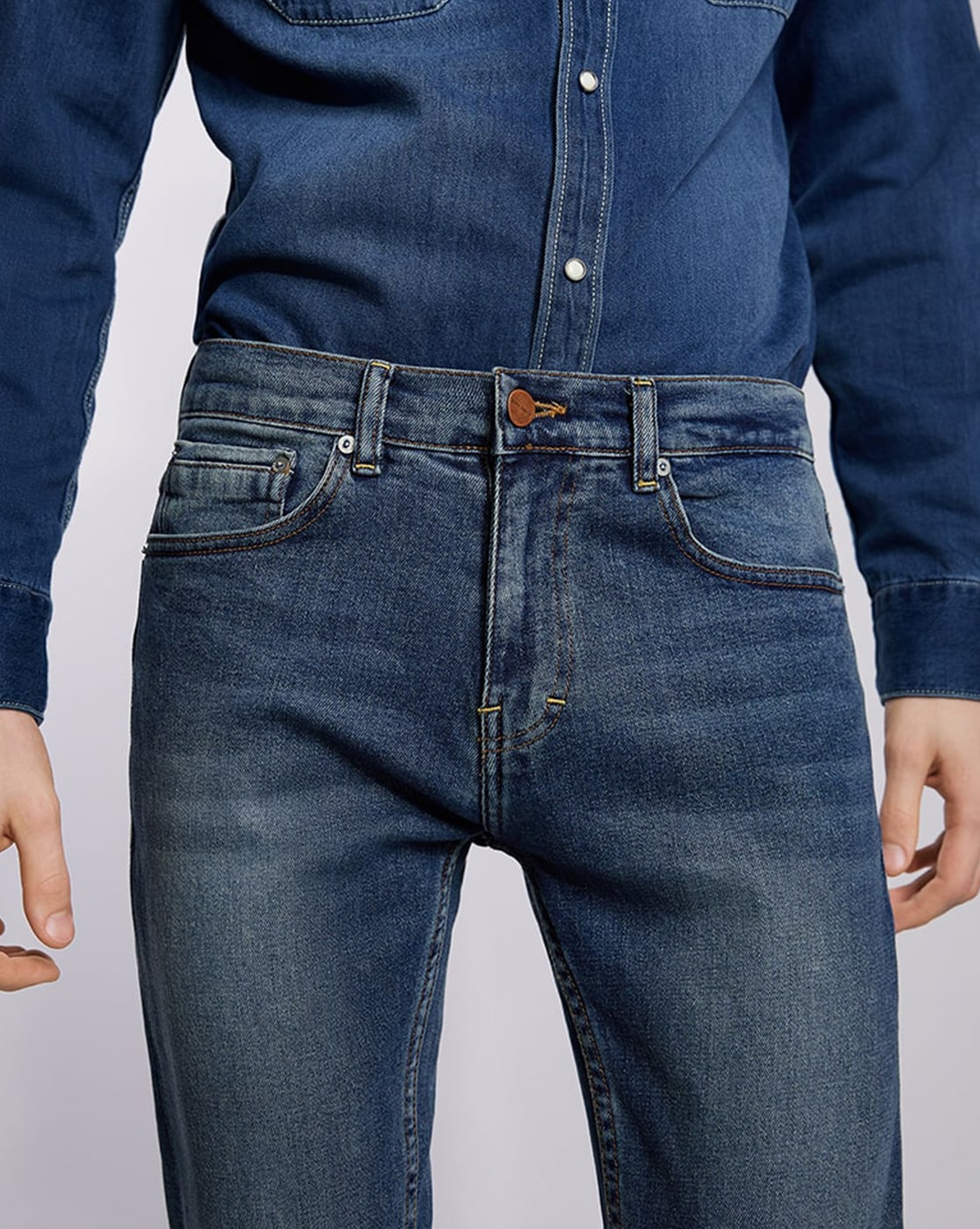 Ankle Fit Denim Blue Random Jeans