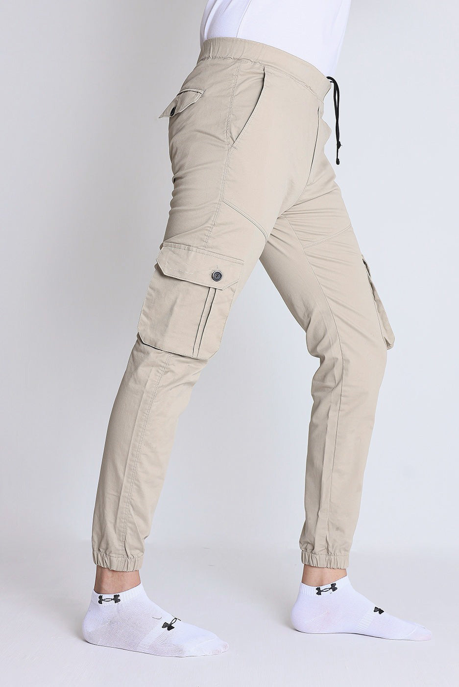 Cotton 6 Pocket Cargo Trouser-Sand