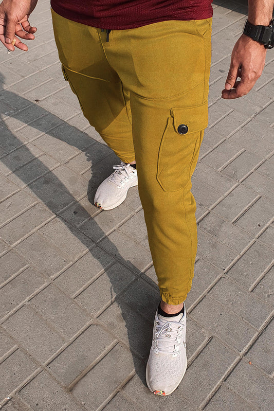 6 Pocket Cargo Trouser-Mustard Yellow