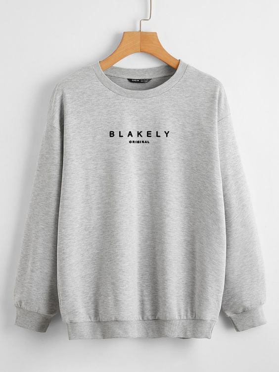 Casual Blakely Sweatshirt Export Quality-Grey