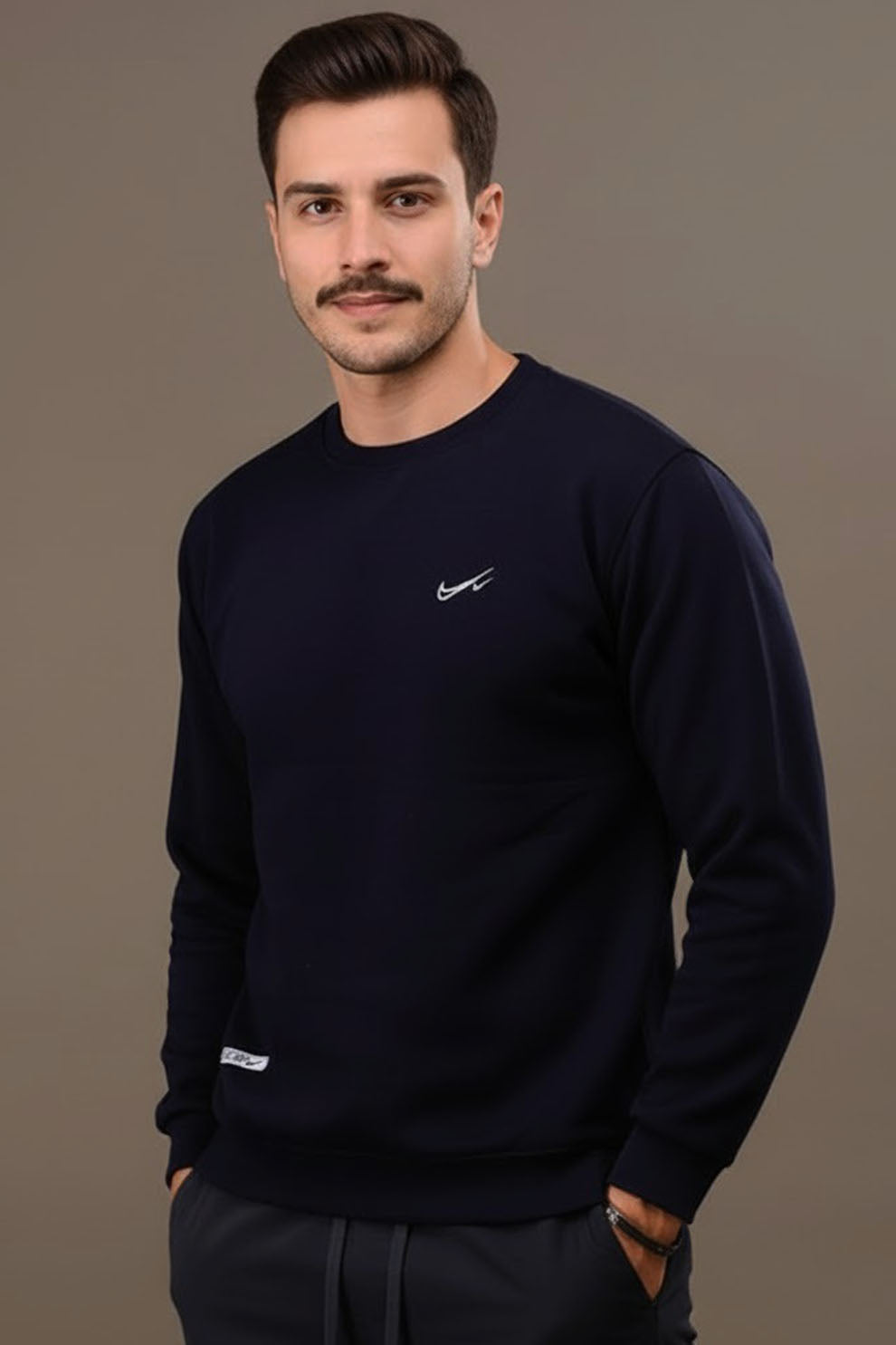 Casual Nike Sweatshirt Export Quality-Blue