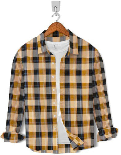 Casual Shirt- Cotton Camel Check