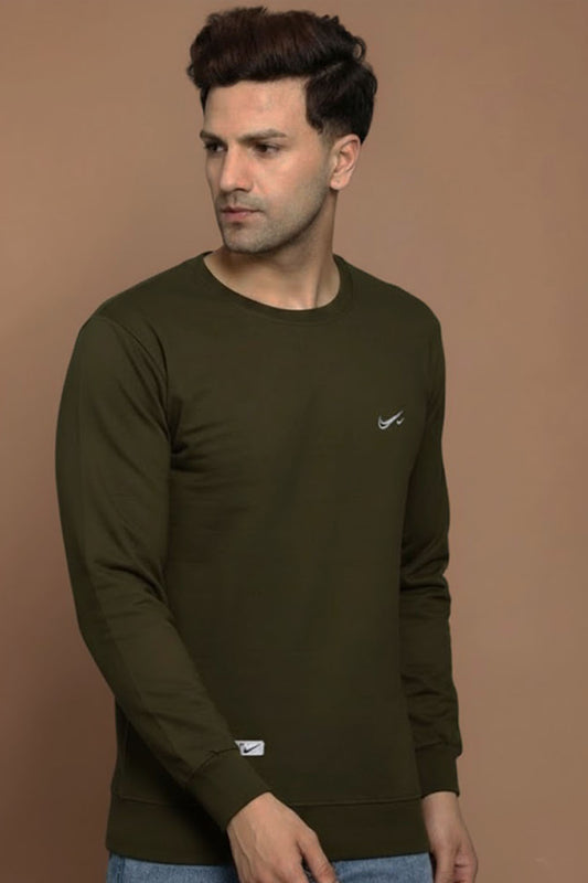 Casual Nike Sweatshirt Export Quality-Solider Green
