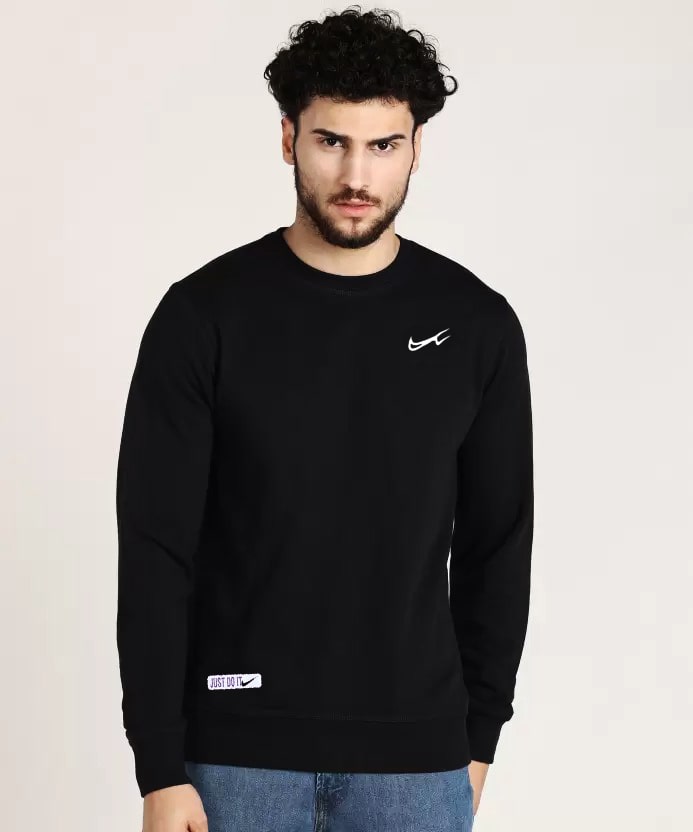 Casual Nike Sweatshirt Export Quality-Black
