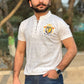 Men Round Neck Polo Shirt Export Quality-White