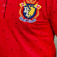 Men Round Neck Polo Shirt Export Quality-Red