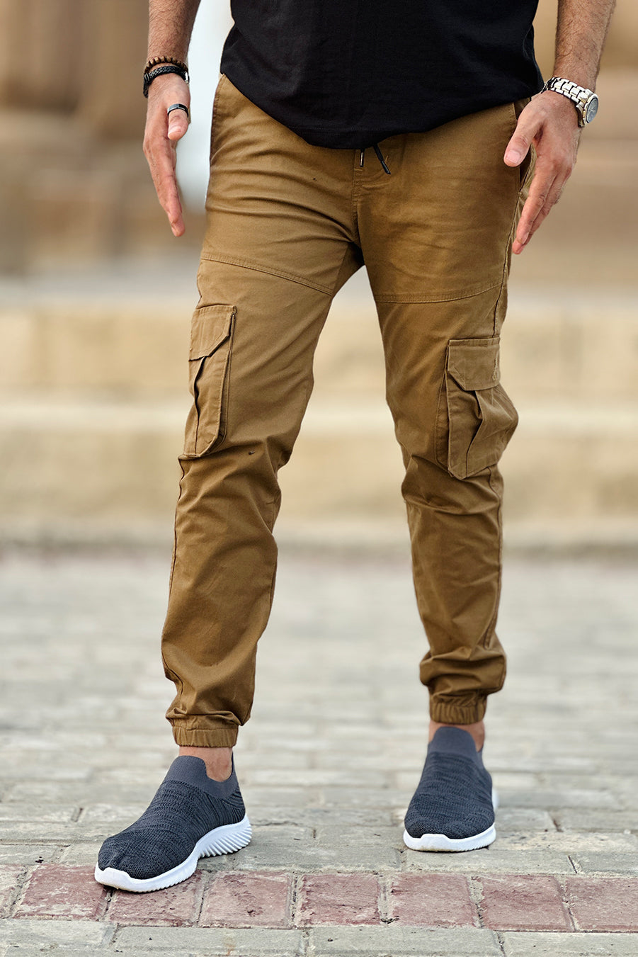 6 Pocket Cargo Trouser-Camel