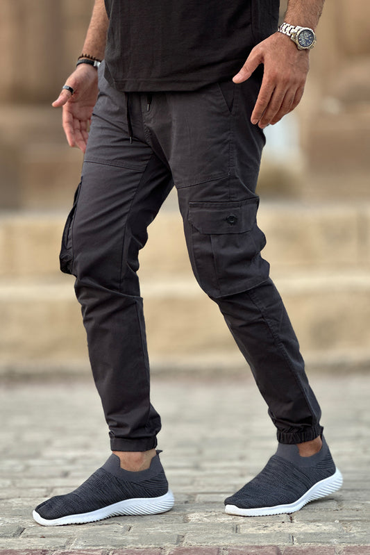 6 Pocket Cargo Trouser-Grey