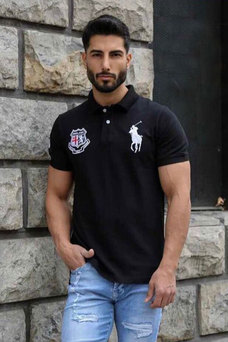 Men Polo Shirt Export Quality- Black