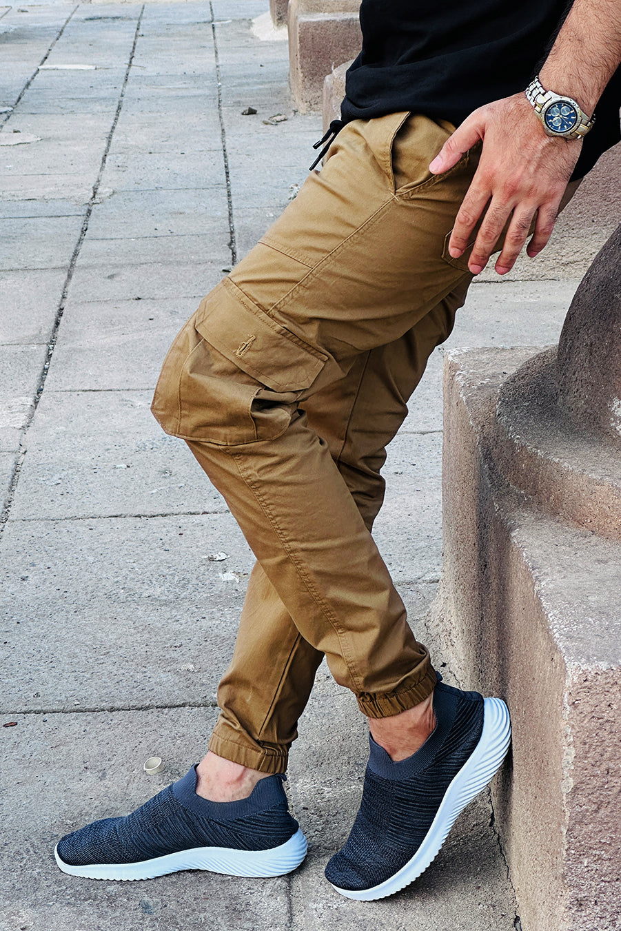 6 Pocket Cargo Trouser-Camel