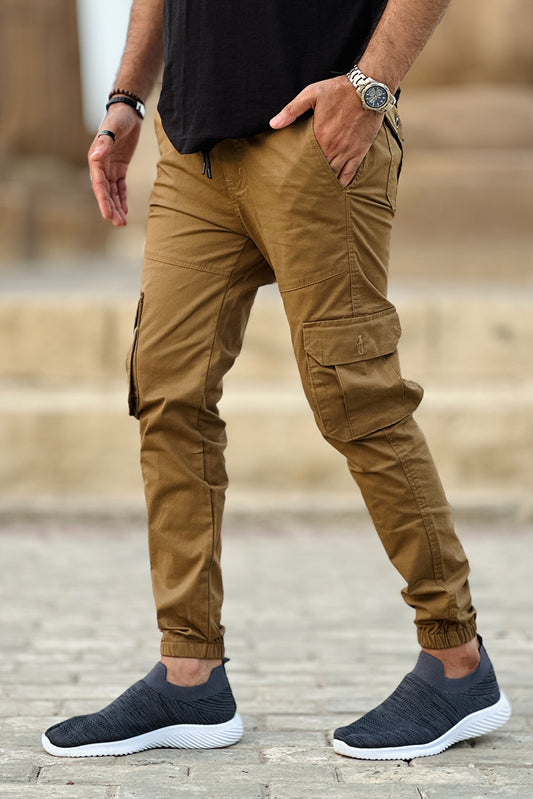 6 Pocket Cargo Trouser-Camel