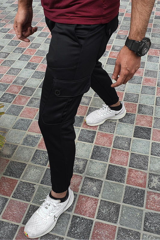 6 Pocket Cargo Trouser-Black