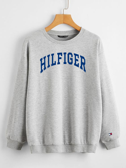 Casual Tommy Hilfiger Sweatshirt Export Quality-Light Grey