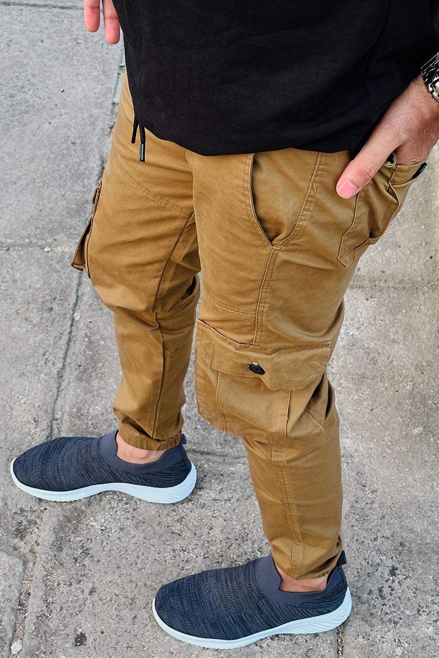 6 Pocket Cargo Trouser-Camel