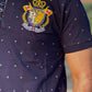Men Round Neck Polo Shirt Export Quality-Blue