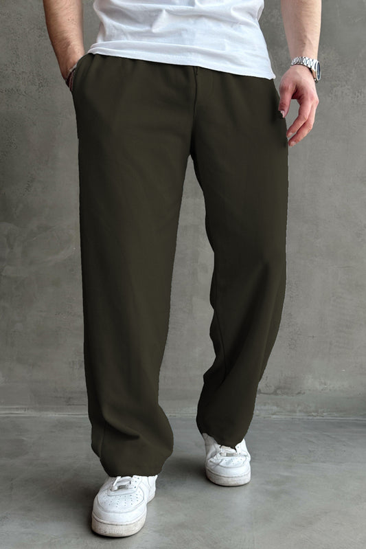 Imported Loose Bottom Trouser-Olive Green