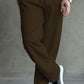 Imported Loose Bottom Trouser-Dark Brown