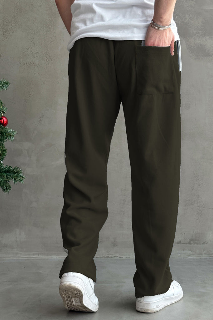 Imported Loose Bottom Trouser-Olive Green