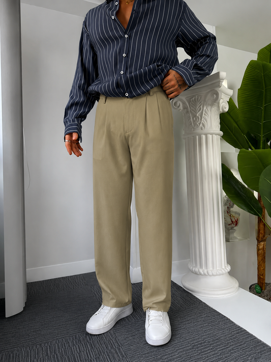 Self Texture Knitted Cotton Pant-Skin