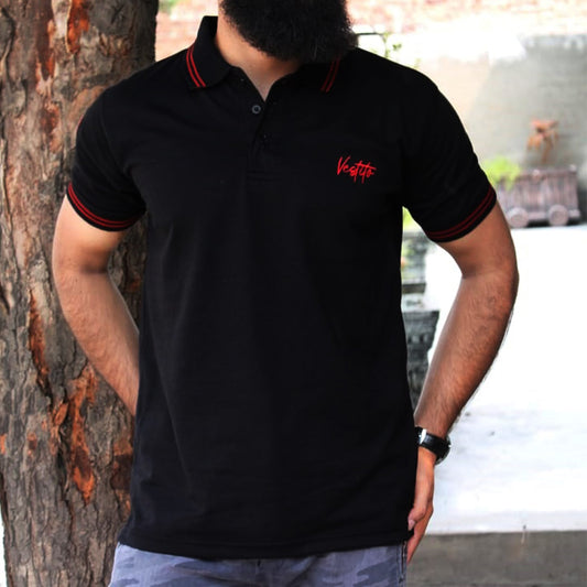 Men Polo Shirt Export Quality-Black