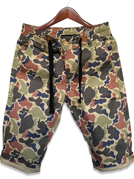 Solider Mix Tone Camouflaged Short