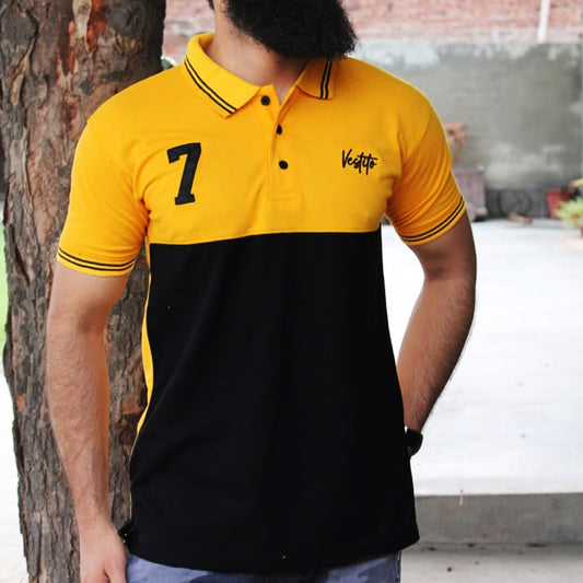 Men Polo Shirt Export Quality-YellowBlack