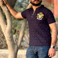 Men Round Neck Polo Shirt Export Quality-Blue