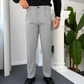 Self Texture Knitted Cotton Pant-Silver Grey