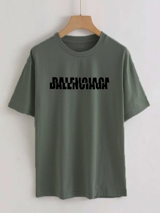 Oversized Drop Shoulder Balenciaga Tees Greeny Grey